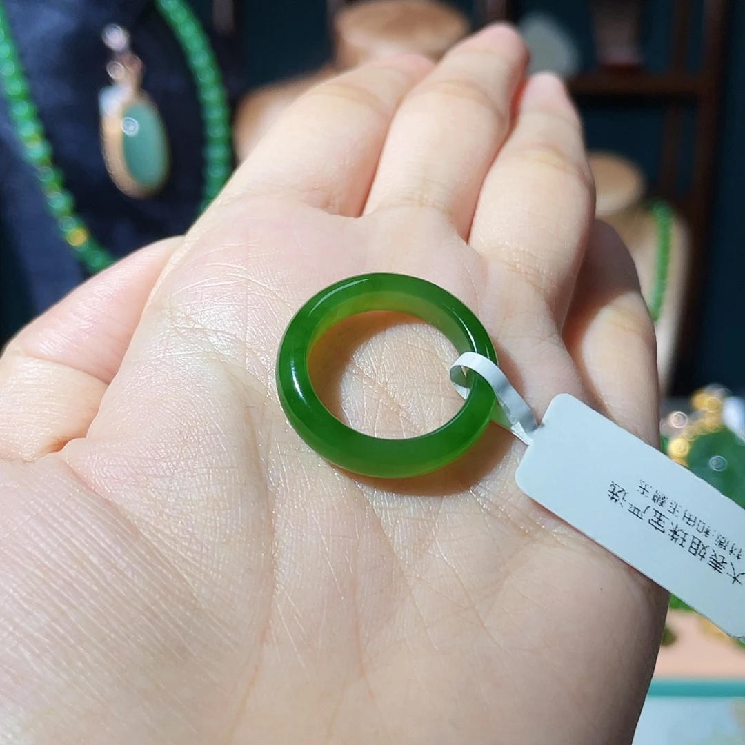 和田玉（碧玉）戒指未镶嵌