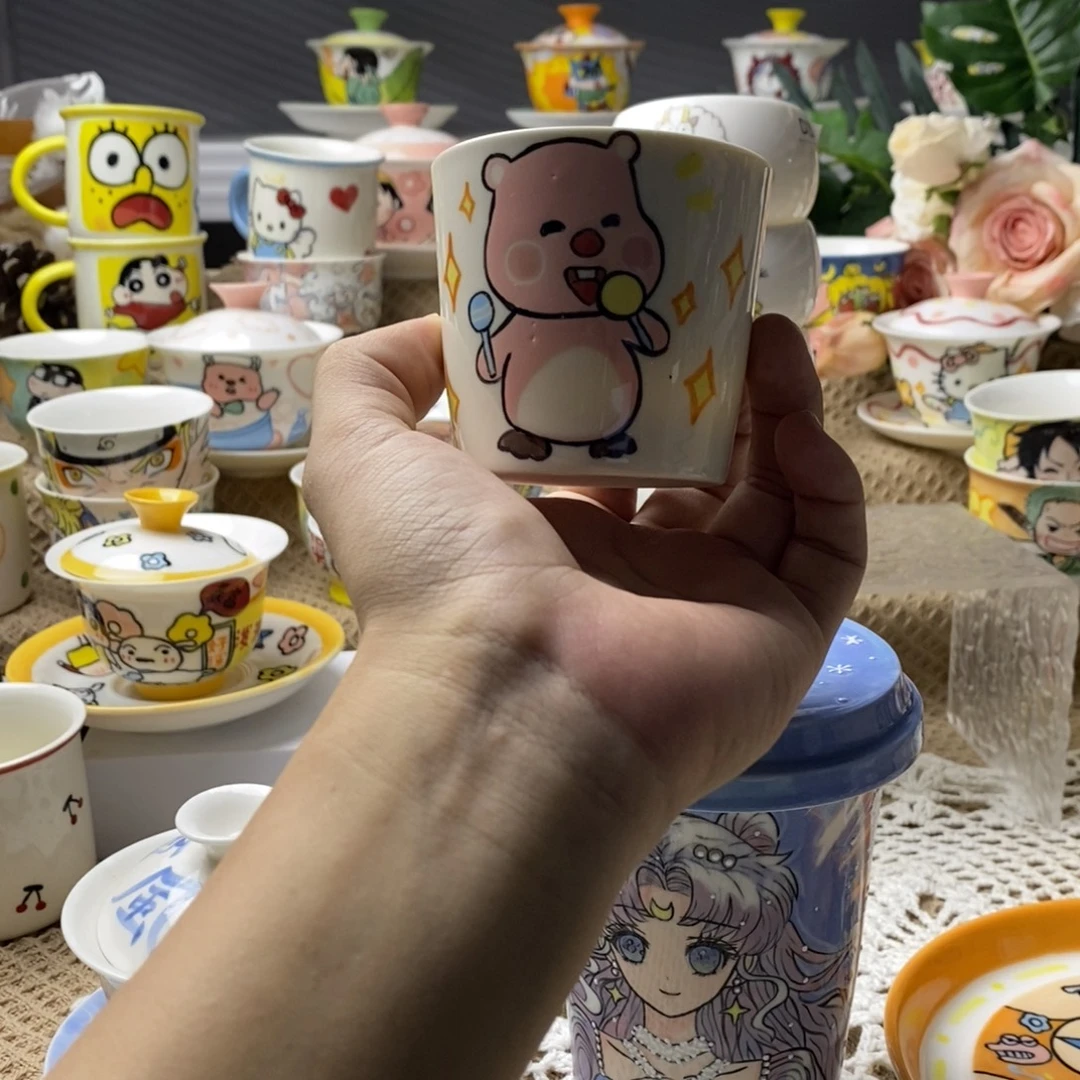 高温釉下彩纯手工手绘陶瓷