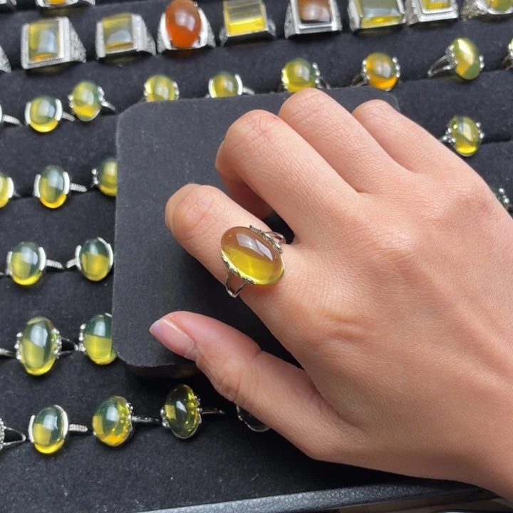 琥珀未镶嵌珠宝奇石绿茶