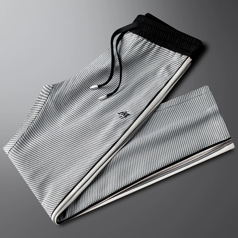 潮流休闲运动裤男款2025新款夏季薄款时尚宽松直筒百搭男士卫裤子