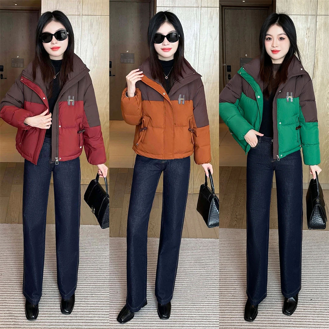 【婉星儿品牌】短款时尚休闲百搭加厚韩版冬季棉衣洋气保暖立领显瘦