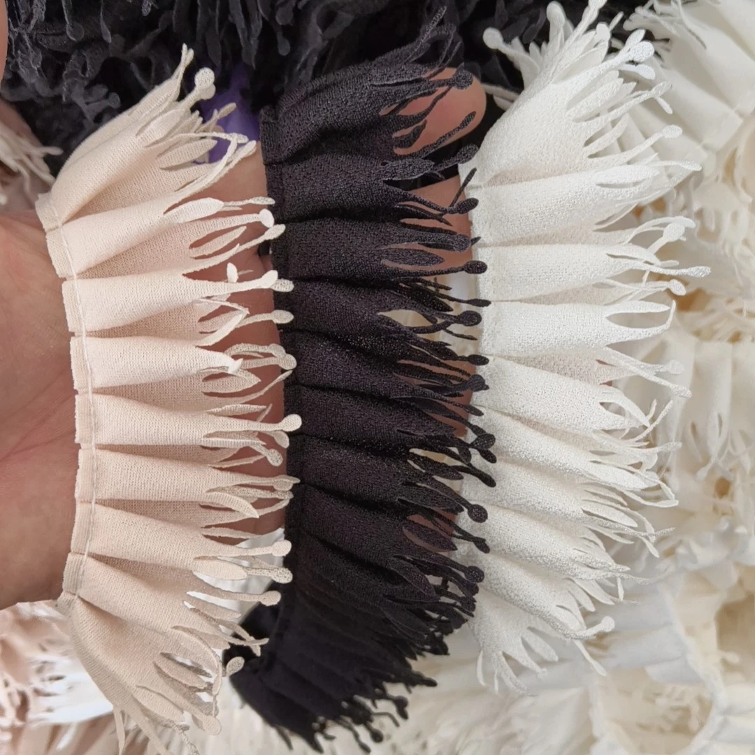 致远花边窗帘帘头花边甜美马卡龙配色褶皱花边风琴手工织带装饰