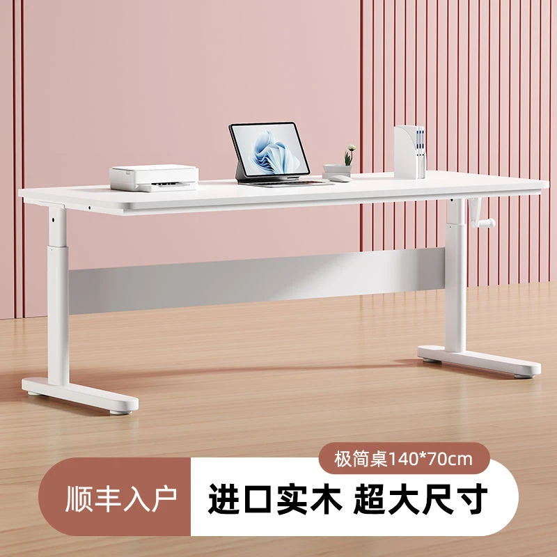学习桌儿童书桌写字桌家用小学生电脑桌可升降实木办公桌