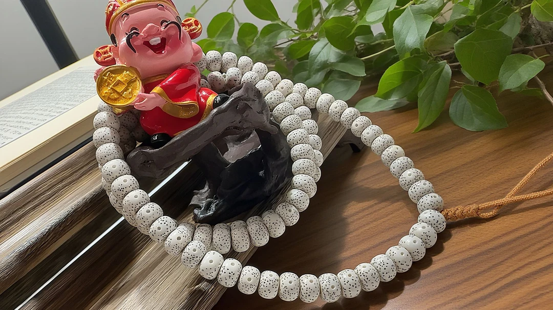 辰尚阁海南脱脂星月菩提108藏式桶珠文玩念珠