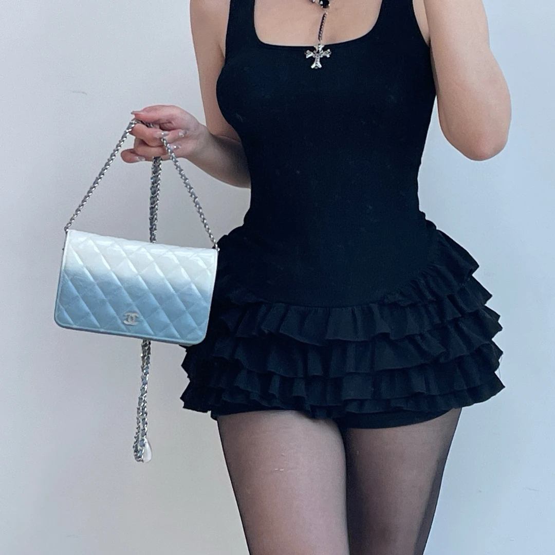 95新 Chanel/香奈儿 chanel拼色woc链条包