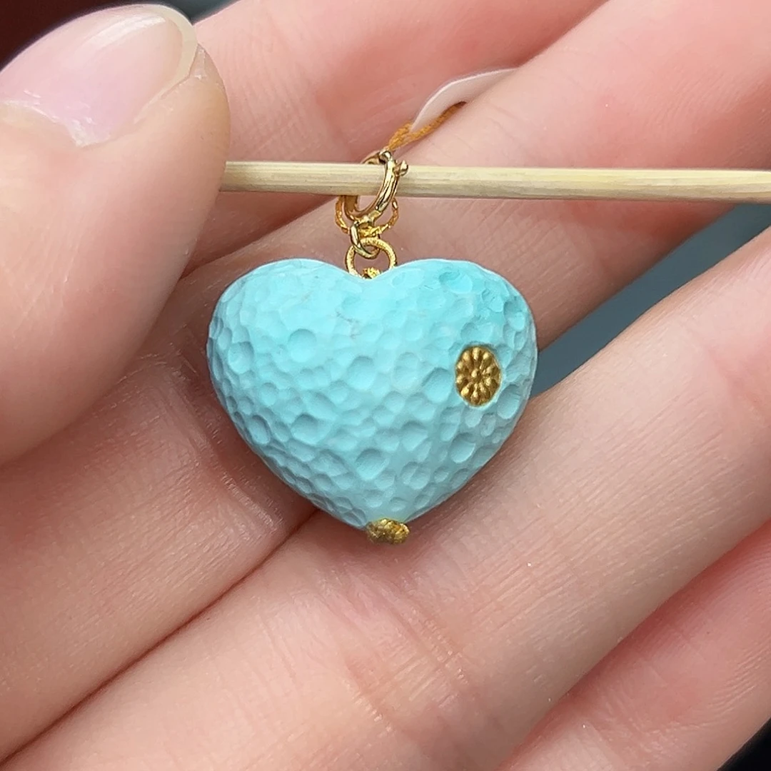 绿松石珠宝奇石18K金镶嵌