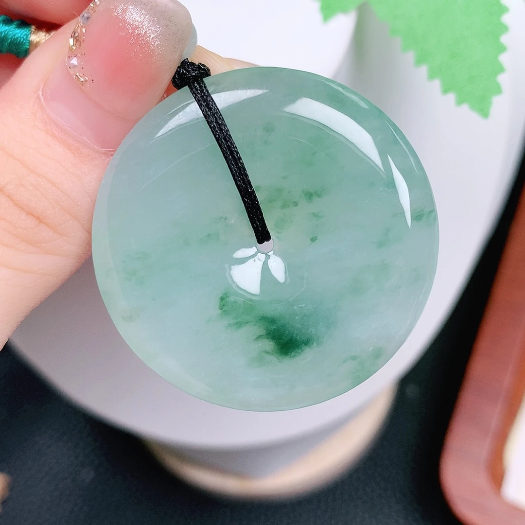 翡翠未镶嵌颈饰平安37.8-6.3