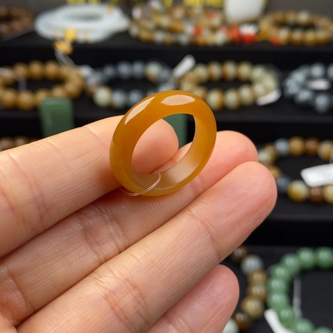 和田玉戒圈未镶嵌卡18