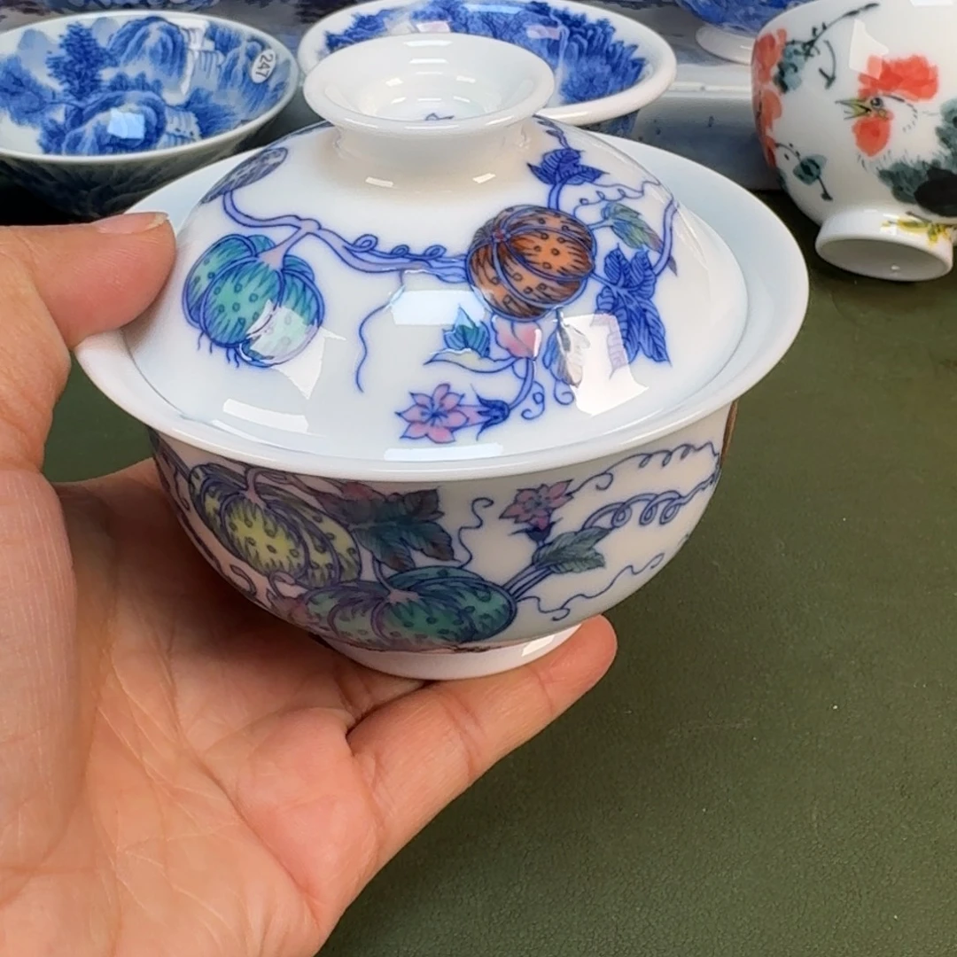 陶景德镇纯手绘茶具圆圆242