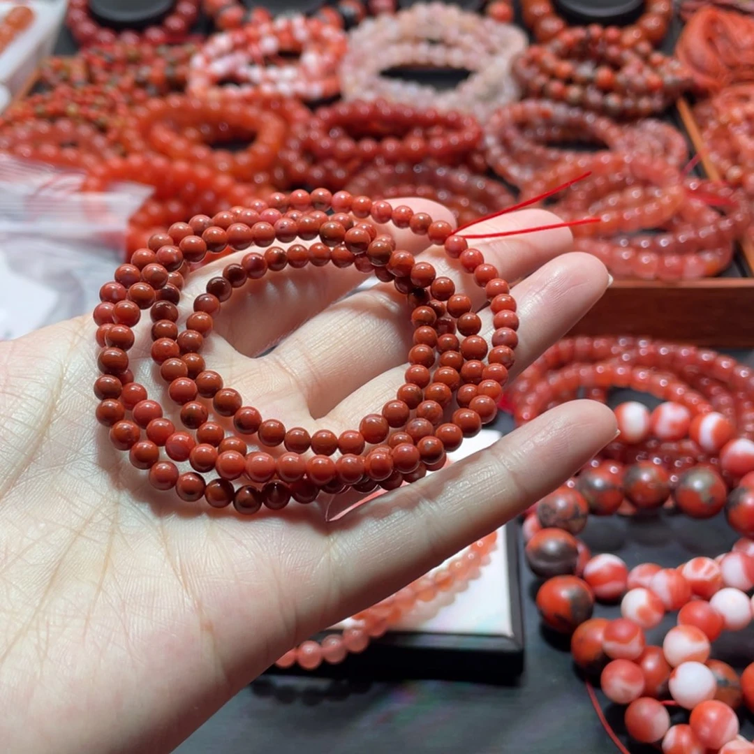 南红玛瑙手链未镶嵌