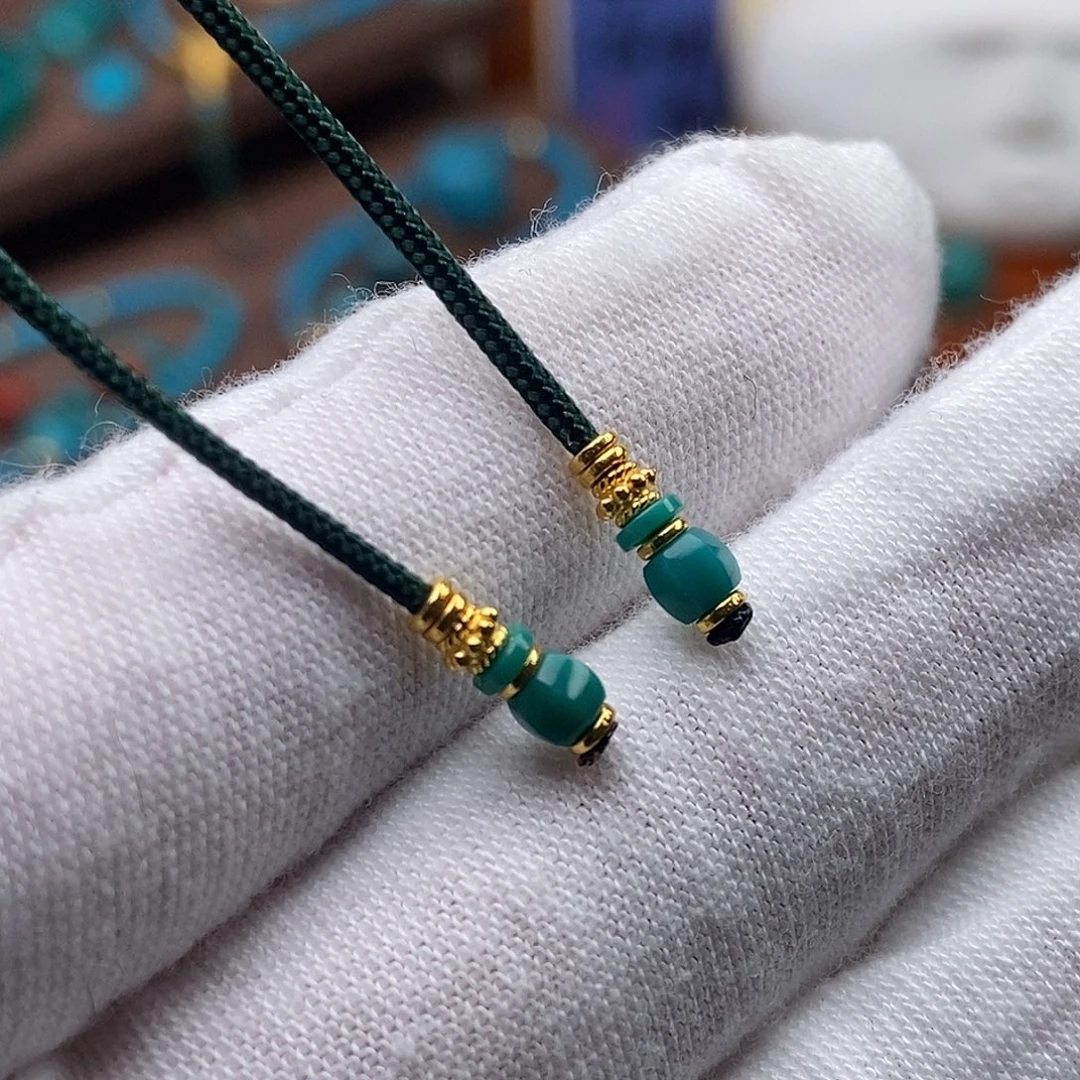 绿松石18K金镶嵌绿松石配饰