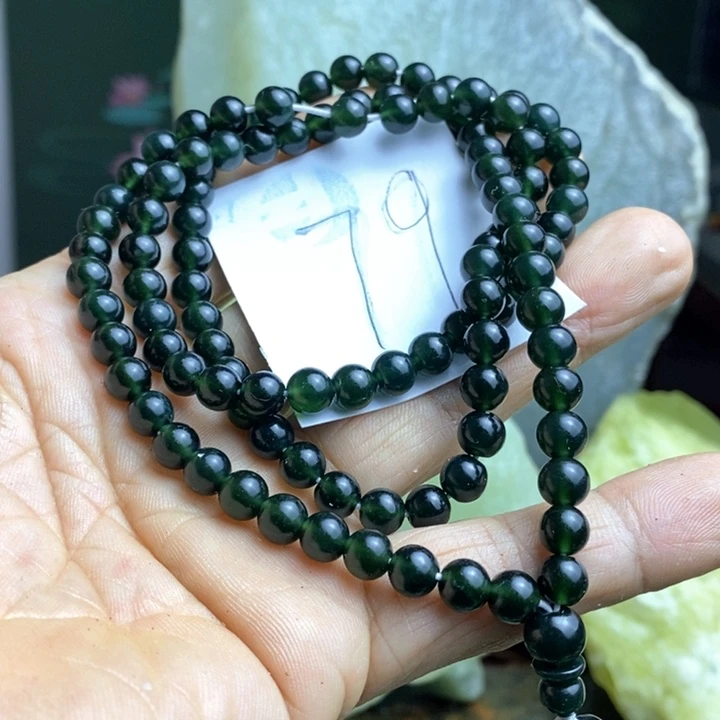 蛇纹石玉珠宝岫玉原石未镶嵌山*