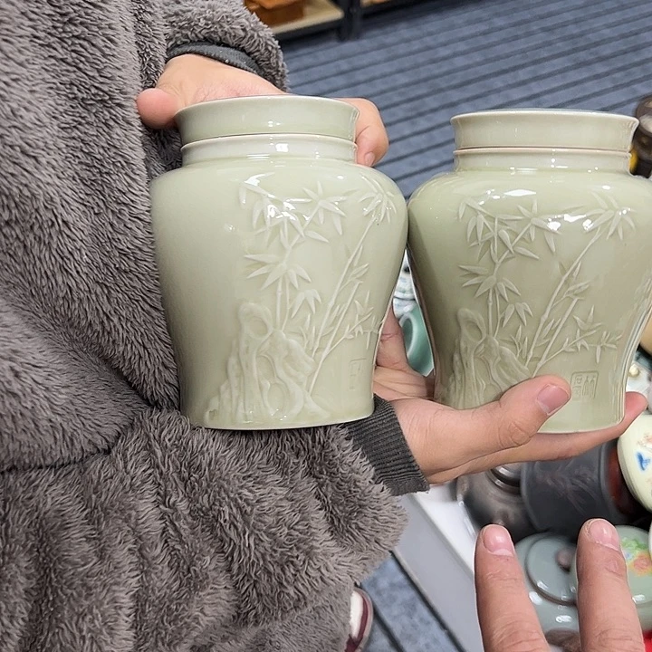 茶叶罐陶瓷家用储物罐瑕疵福利品介意勿拍