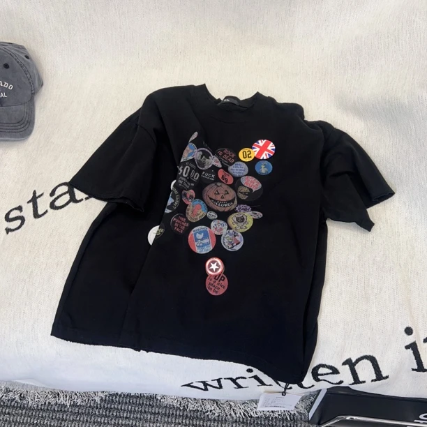 KM PERSONALITY 2025 新款 夏季男童短袖T恤 68157黑色