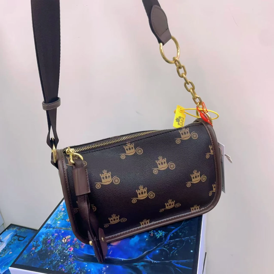 0005#咖啡色【尺寸：长-宽-高-】潮流气质休闲百搭时尚女士单肩包