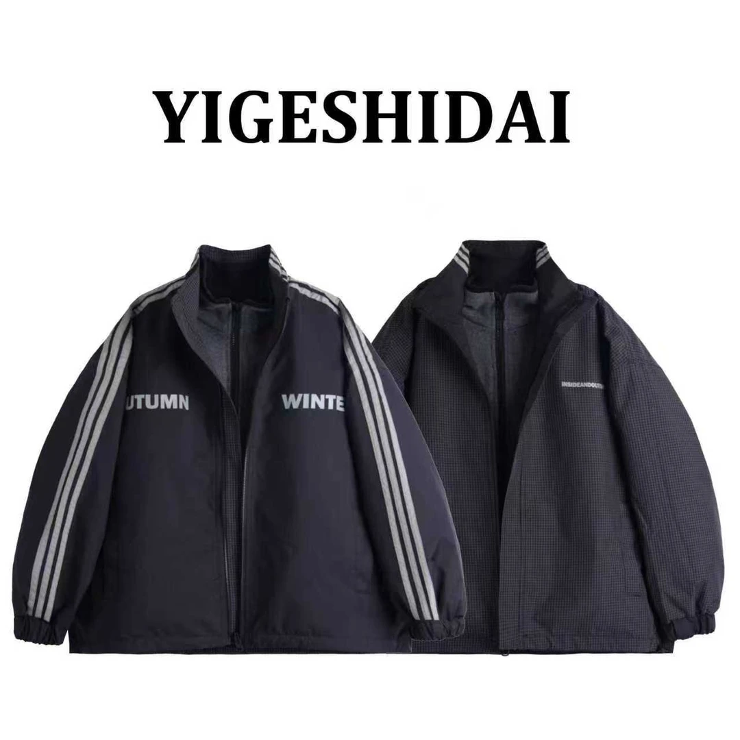 【现货】双面穿外套韩版男童百搭时尚秋冬款潮流夹克外套YG7101