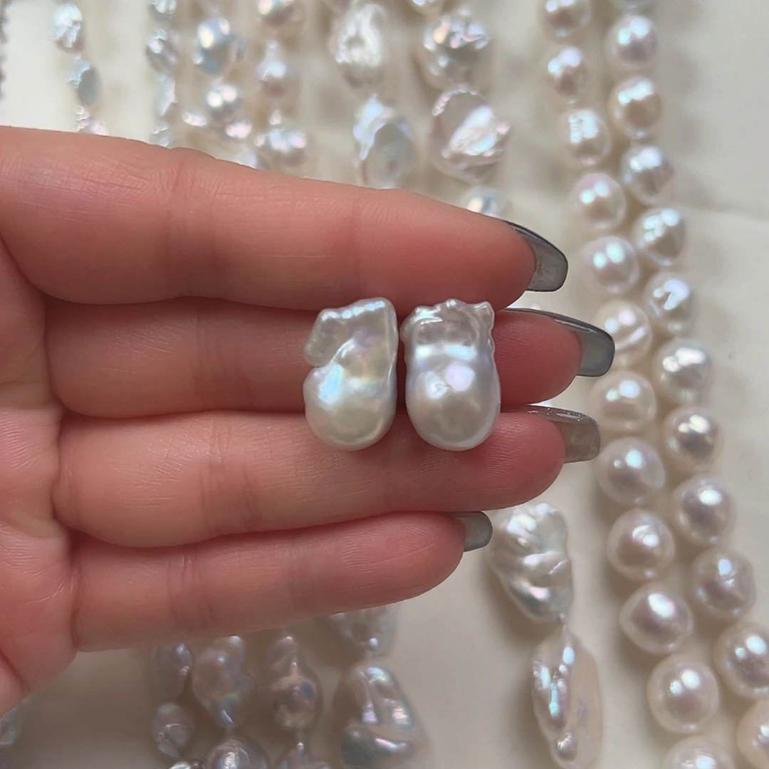 耳饰淡水珍珠银S925镶嵌