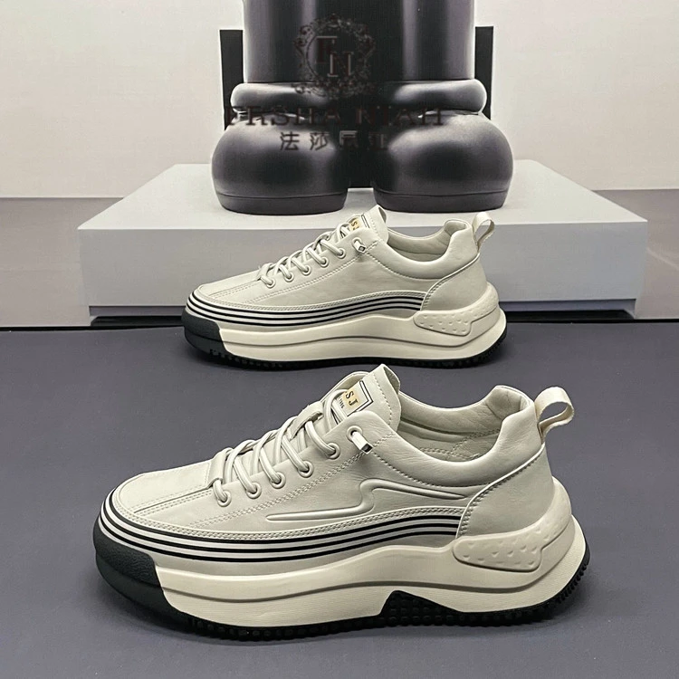 法莎尼亚欧洲站男士一脚蹬厚底阿甘鞋新款免系带轻便运动休闲鞋