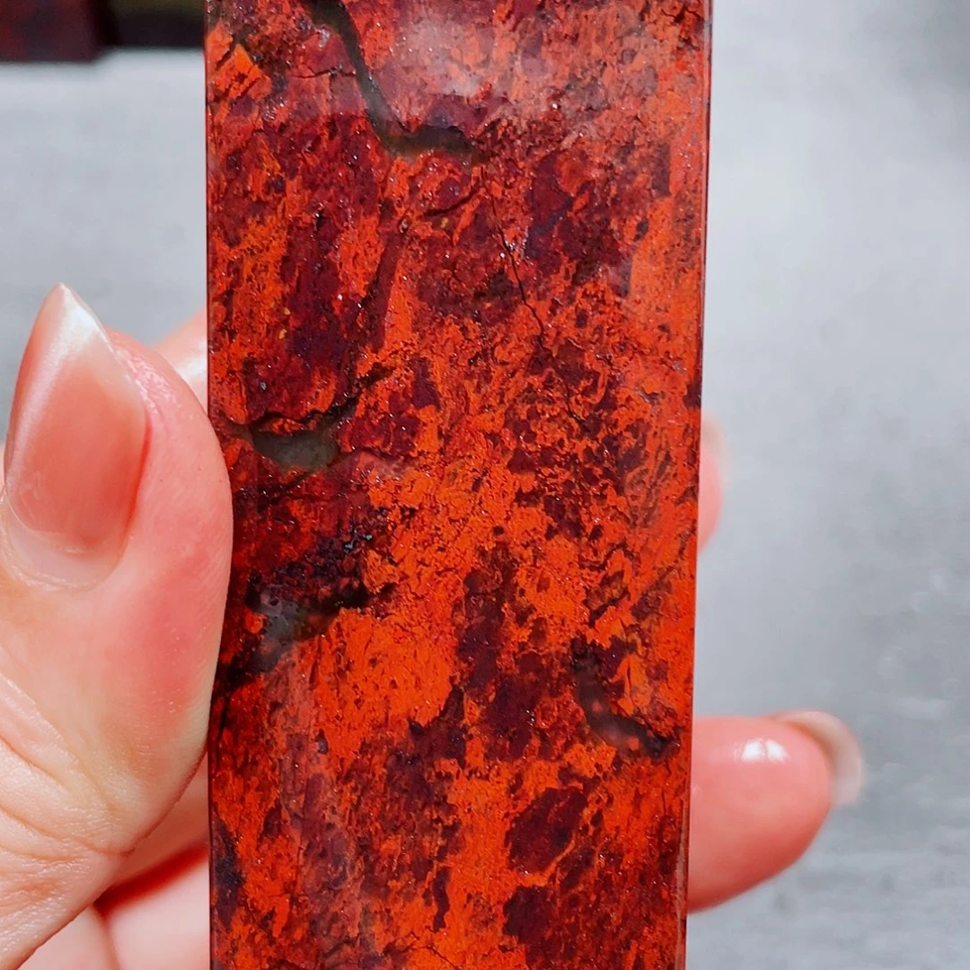 玉桂林鸡血玉印章镇尺14