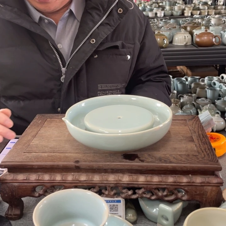 摆件天青釉新款壶承