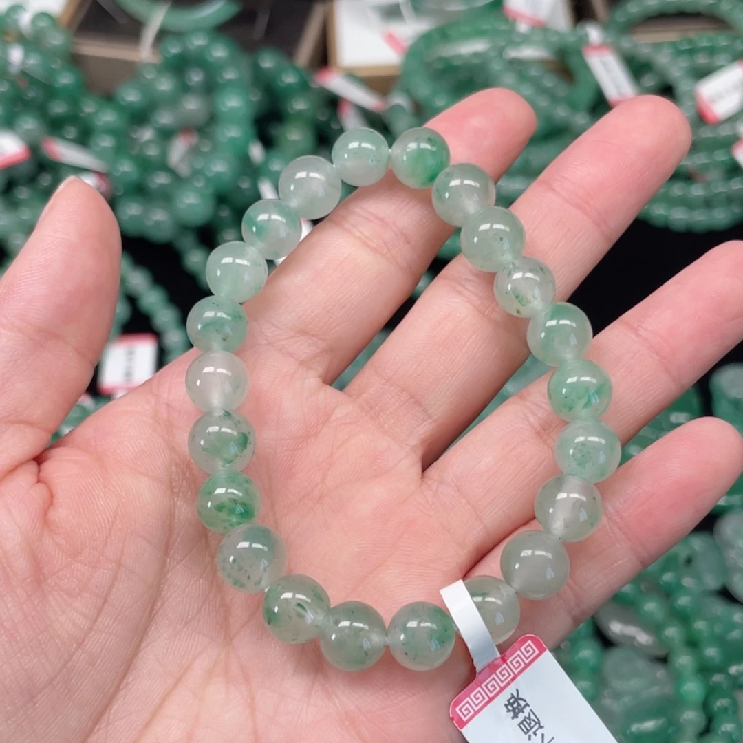 石英质玉（非洲翠）手链未镶嵌