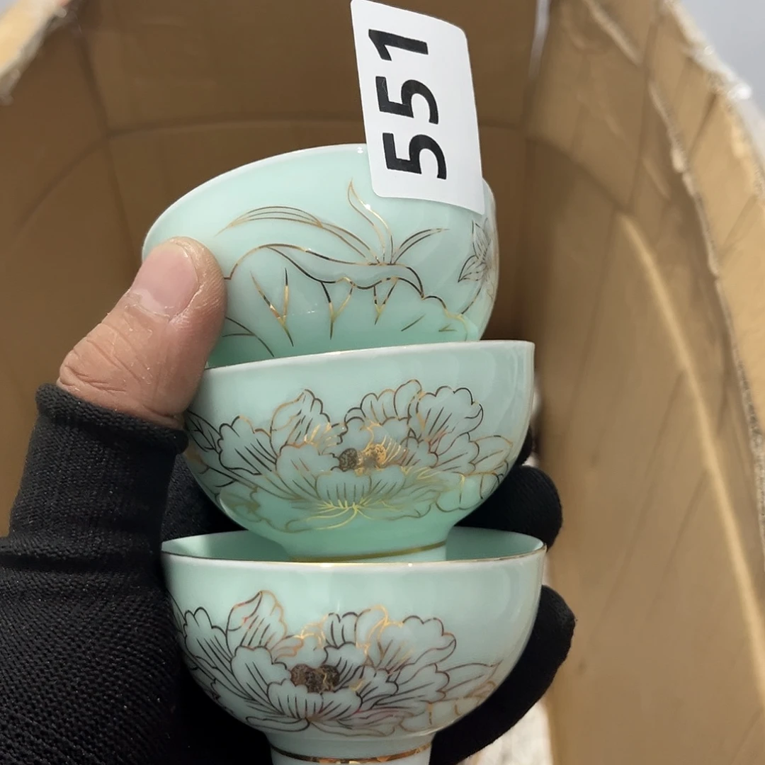 嘲***风瓷片茶摆件工艺品摆件666