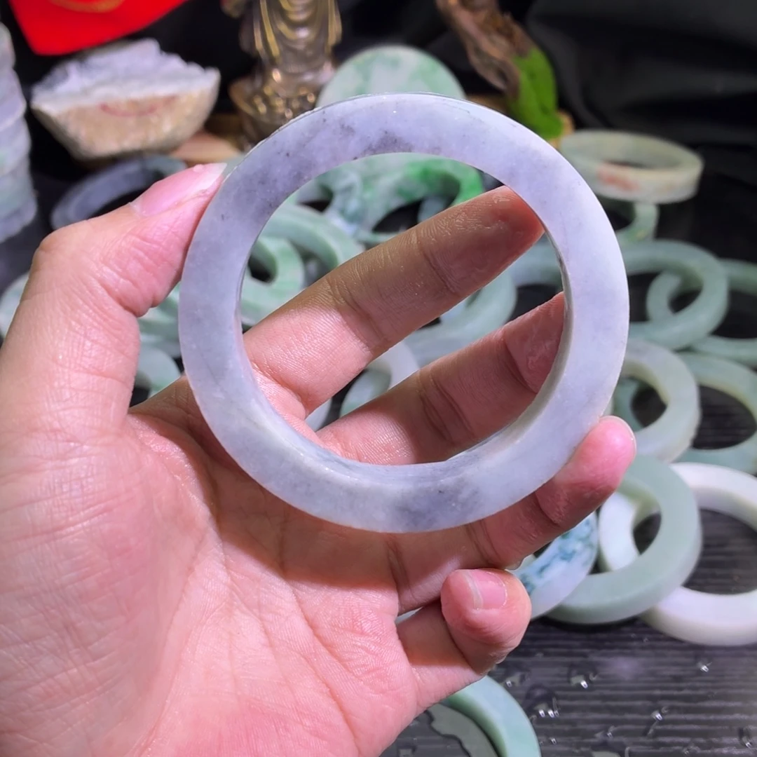 定制翡翠未镶嵌天然翡翠A货毛胚手镯定制