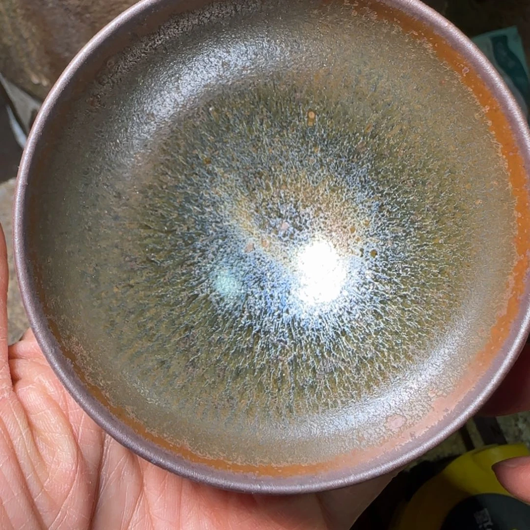 柴烧建盏茶盏茶杯550