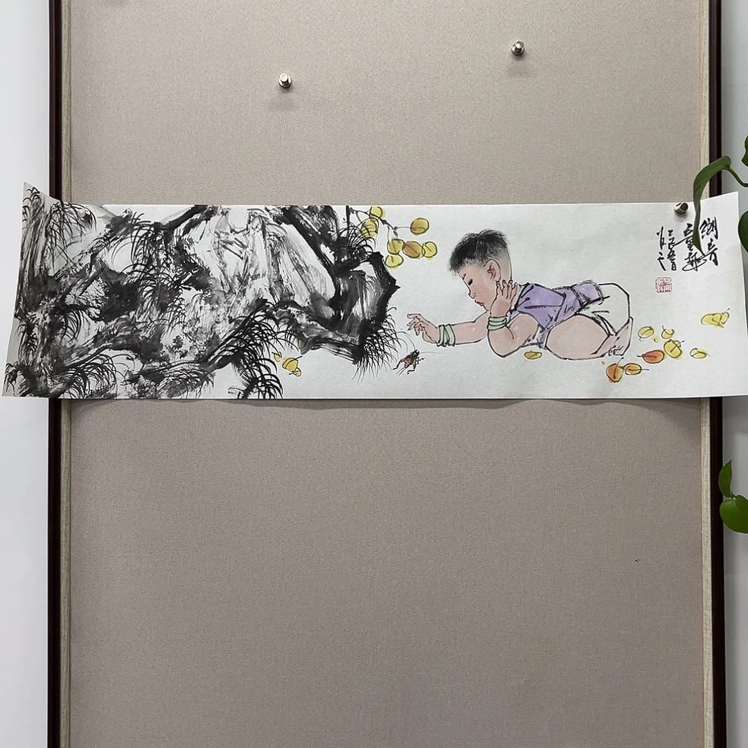国画艺术家真人手绘