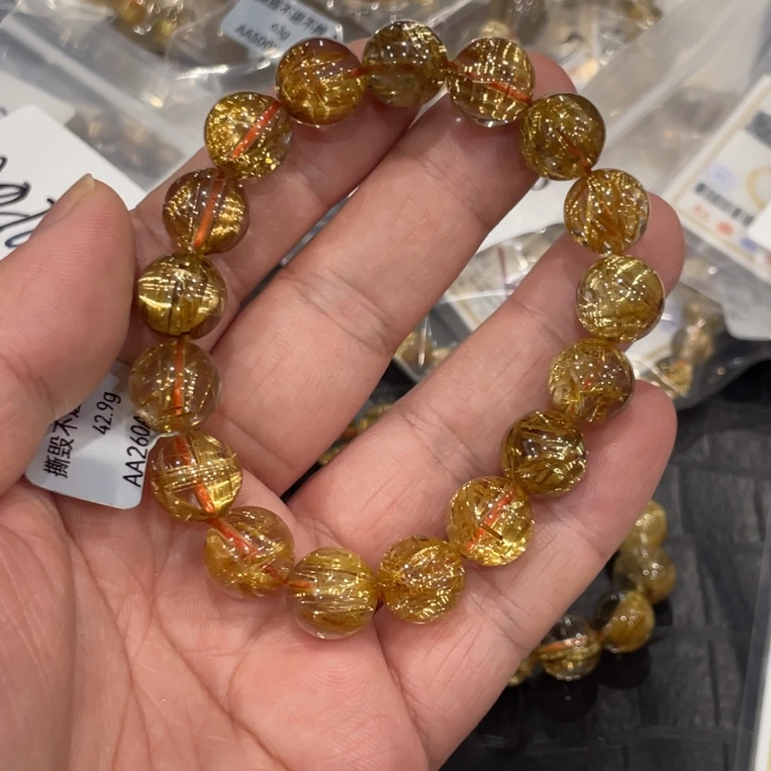 未镶嵌手链水晶aaa0217钛晶