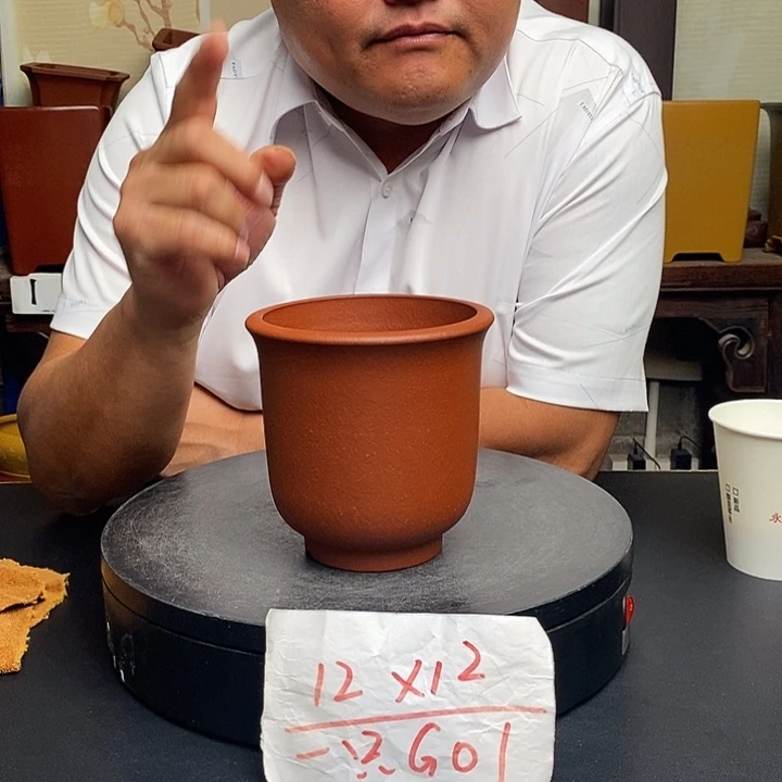 紫砂花盆货号一只G01