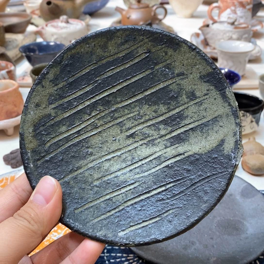柴烧侘寂粗陶茶具