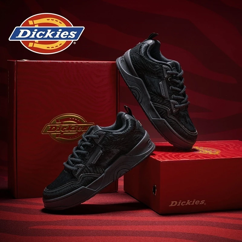 Dickies板鞋男黑色休闲鞋2025限定款冬季厚底增高鞋百搭舒适潮鞋