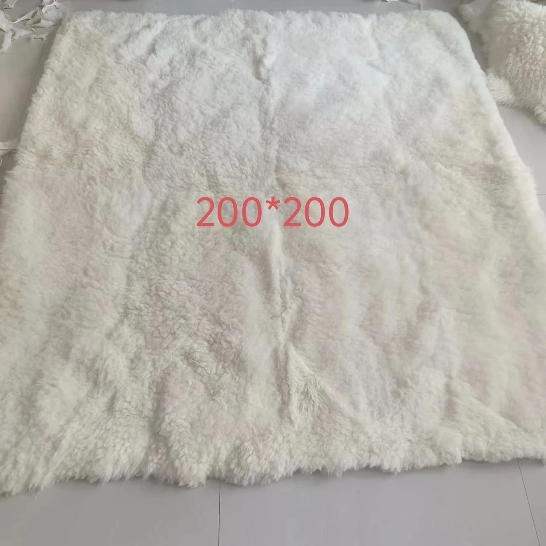 200*200尺寸真羊皮皮毛一体褥子