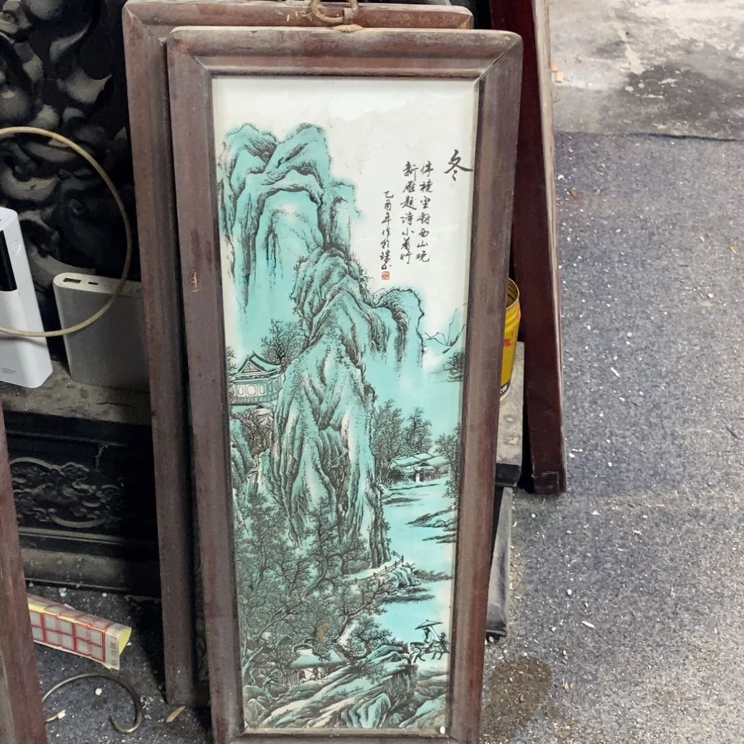 瓷片景德镇瓷板画柴窑烧制