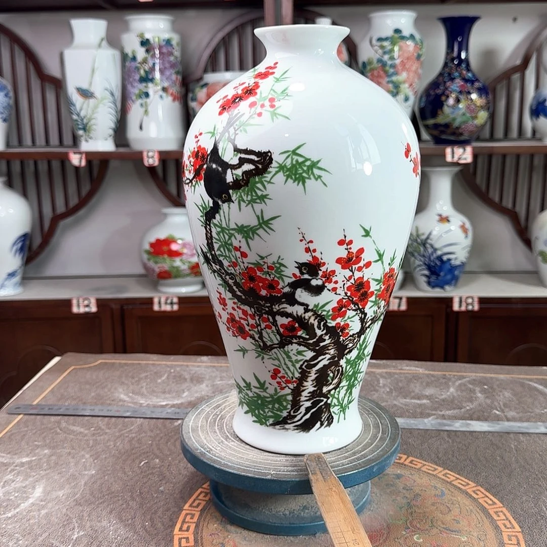 摆件陶景德镇陶瓷梅花