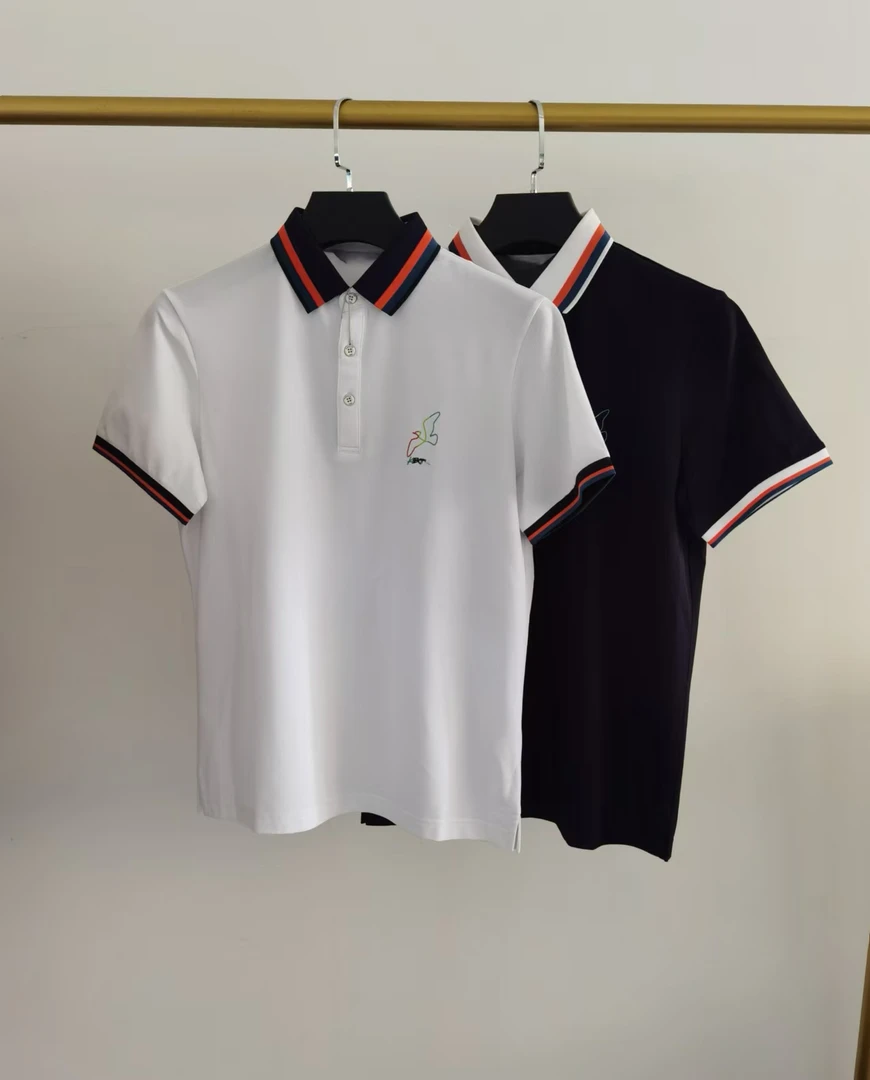 DT885纯色商务休闲男短袖Polo衫运动上衣