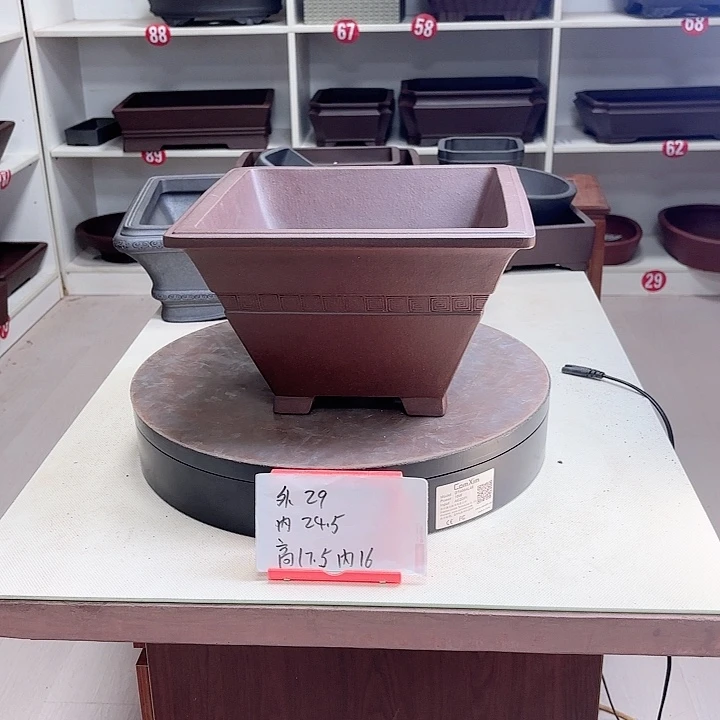 紫砂花盆回文斗盆