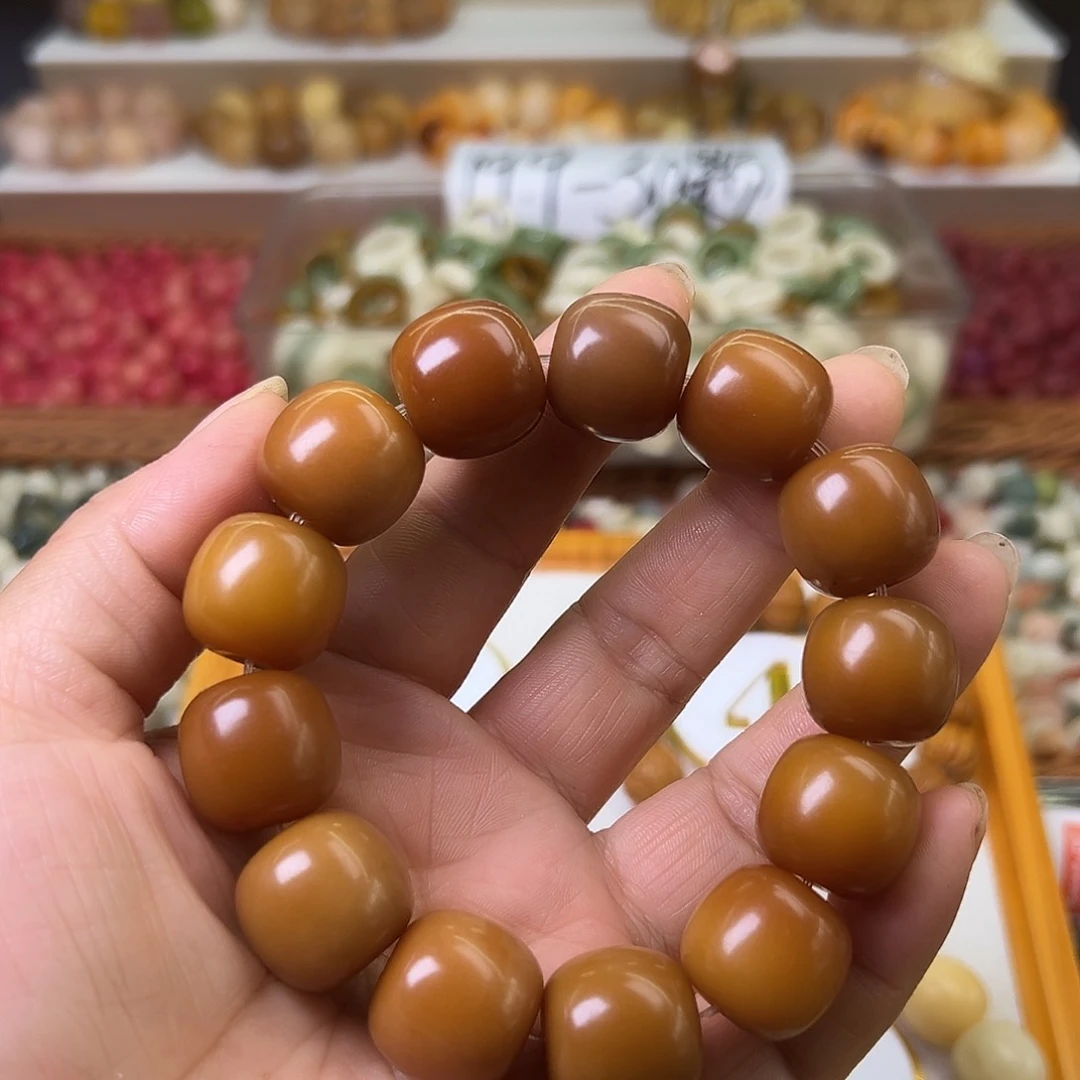 菩提根/象牙果手串微瑕18干磨桶一条2号