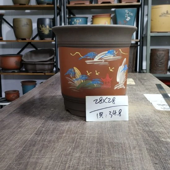 紫砂花盆库存尾货清仓