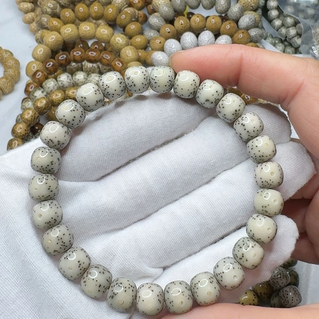 星月菩提手串9糯冰灰大牛眼同枝