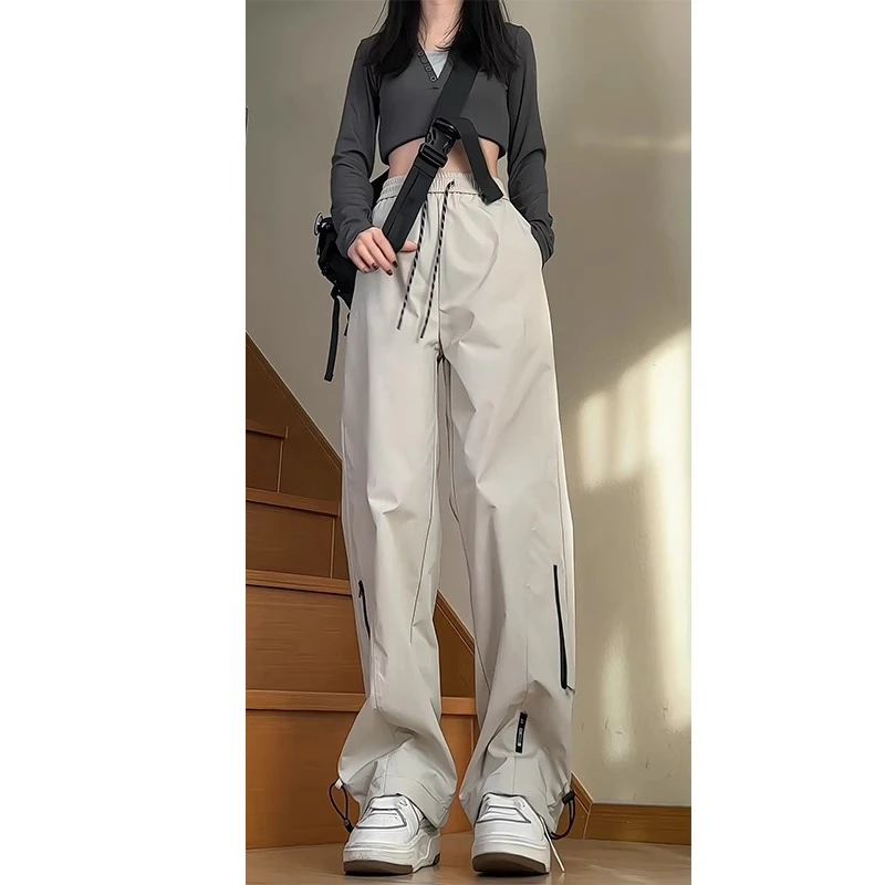 德国加绒防风冲锋裤男女阔腿裤美式vibe机能裤防水户外登山工装裤