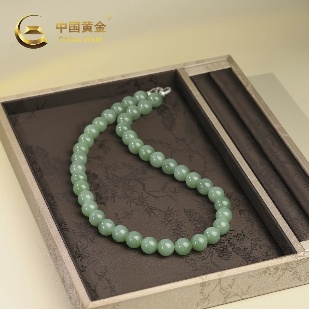 【中国黄金】向晨 | 和田玉*项链*S925银镶嵌-X3169-Y