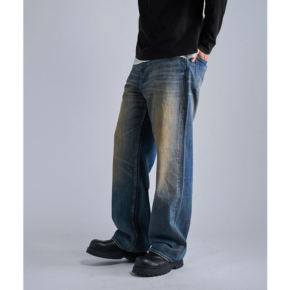 DOKIE【32078】秋冬新款14盎司003版型水洗直筒版型牛仔裤