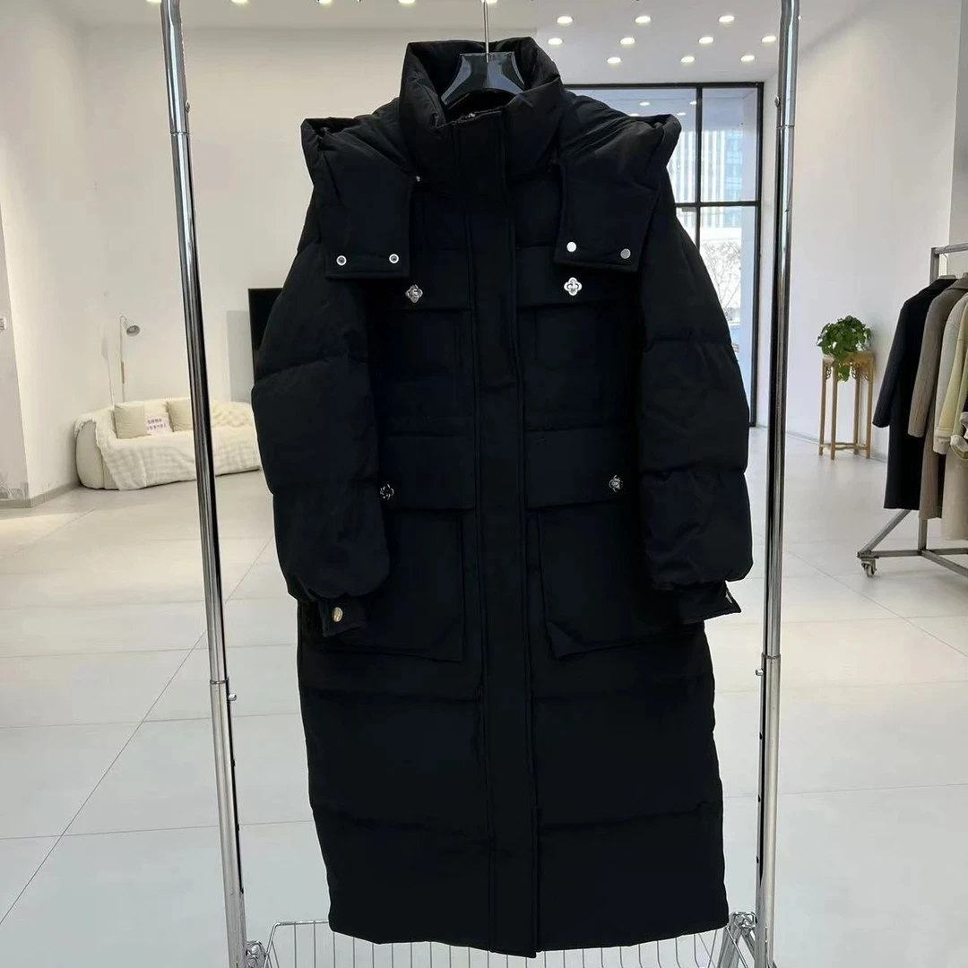 白鸭绒中戏同款女长款羽绒服  058
