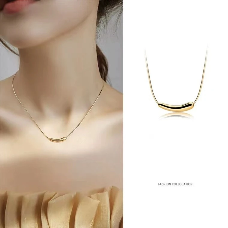 坠链均925银 s925纯银茄子项链新款轻奢感潮时尚网红ins项链轻奢