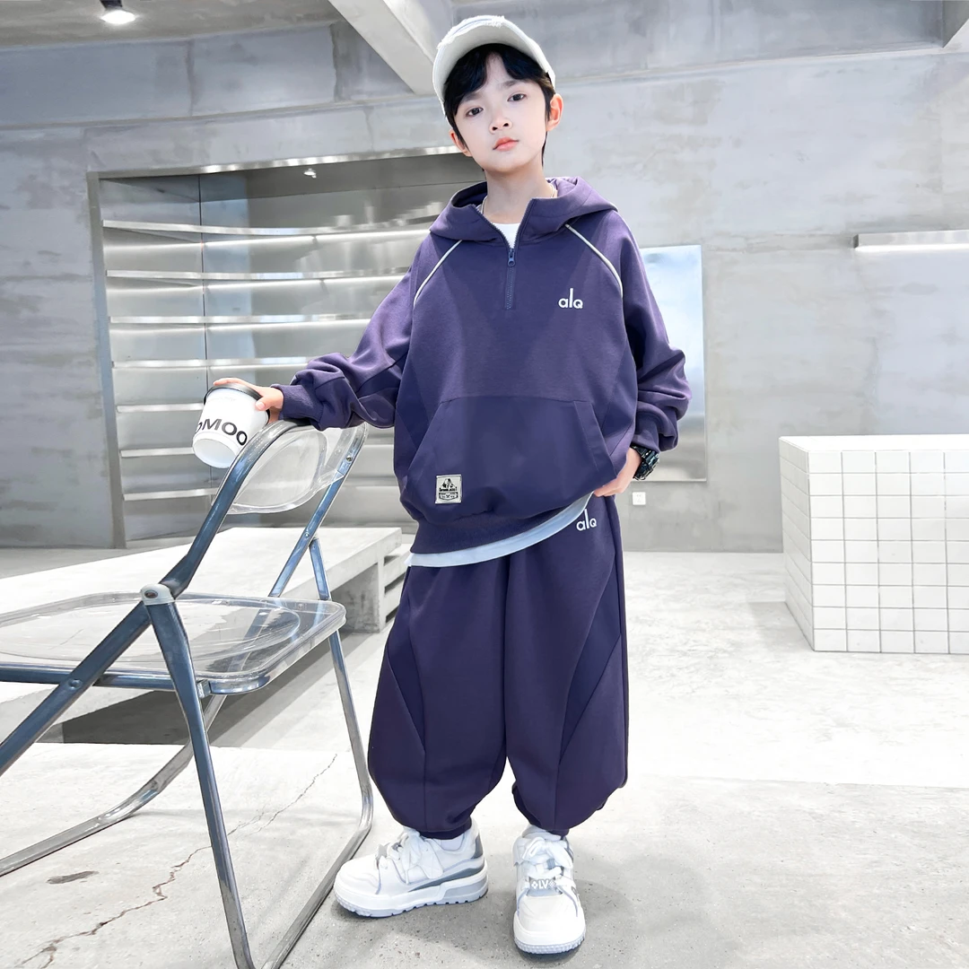 男童春秋款2025新款卫衣长袖中大儿童两件套酷潮【卡尔朗】A5170
