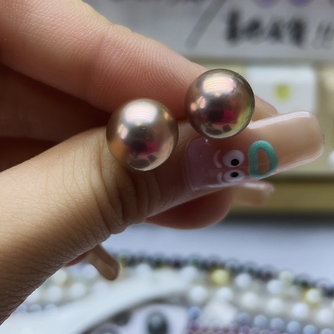 银S925镶嵌淡水珍珠耳饰