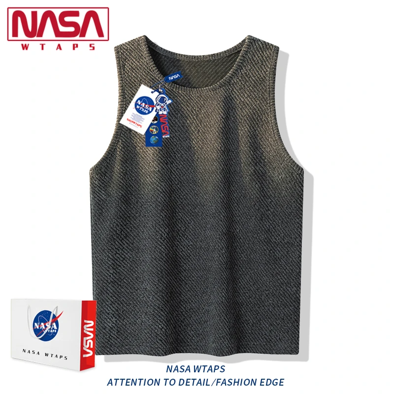 NASA WTAPS满天星美式无袖坎肩t恤男士夏季薄款宽松情侣运动背心
