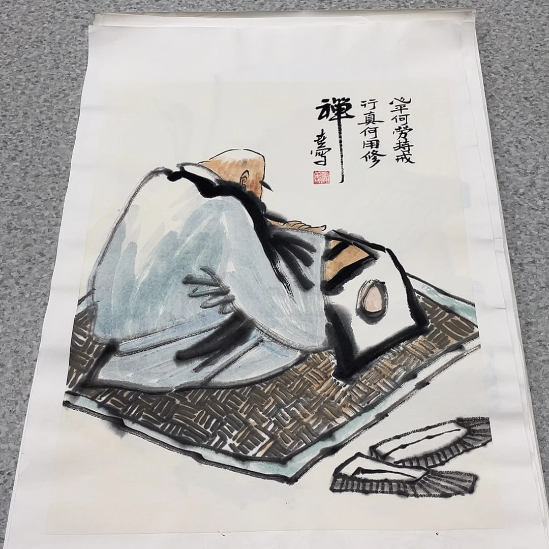 国画手绘1.4平尺国画作品